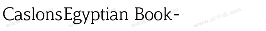 CaslonsEgyptian Book字体转换
